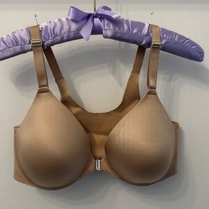 SOMA vanishing t-shirt bra front closure, 34DD, nude color